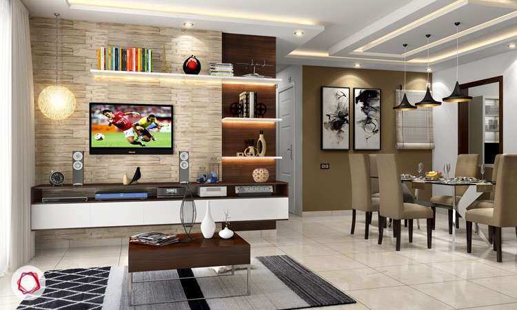 میز تلویزیون LCD LED دیوار پشت تلویزیون کناف